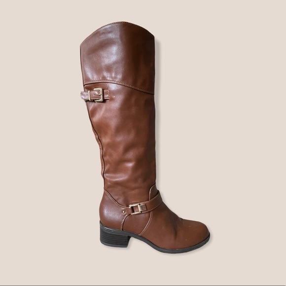 Alfani Fidoe Almond Toe Riding Boots 5.5 Brown - Picture 3 of 5